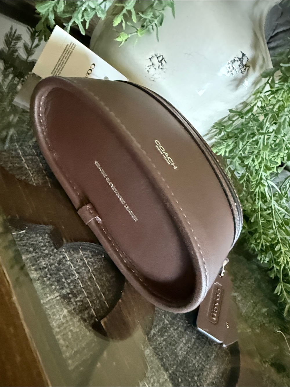 Coach Mini Train Case in Brown with Silver Hardware - Picture 4 of 8